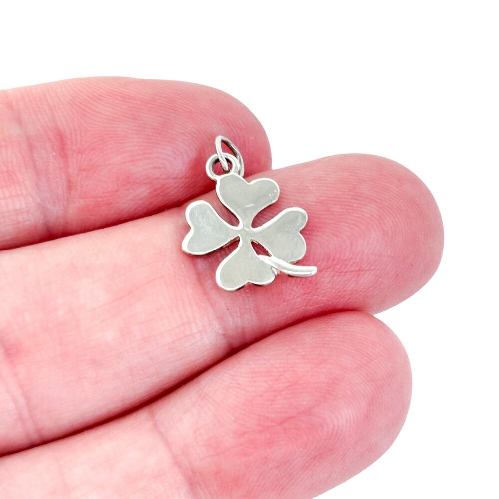 Vintage Footnote Sterling Silver 925 Four-Leaf Clover Charm Pendant